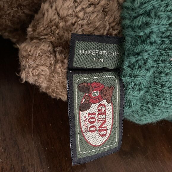 GUND 100 YEARS CELEBRATION Teddy Bear 9676 PLUSH 1998 NWT GREEN SWEATER - Picture 11 of 16